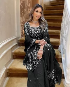 Traje de boda listo para usar Sharara Salwar Kameez indio paquistaní Bollywood Palazzo - Imagen 1 de 5