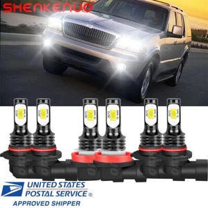 Super White 6Pcs Combo LED Headlights High Low Bulbs Fog Light Kits US Stock 35W - Bild 1 von 12