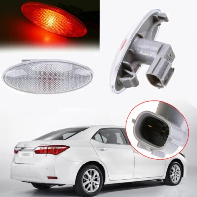 2x Side Marker Turn Signal Lamp Fender Light For Toyota Corolla Camry Yaris RAV4 - Image 1 of 4