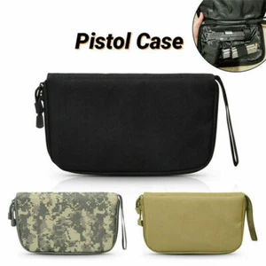 Men Tactical Army Padded Pistol Handgun Storage Pouch Hunting Carry Case Gun Bag - Picture 1 of 13