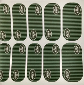 Jamberry Nail Wraps Full Sheet - "New York Jets" NFL Football - Picture 1 of 2