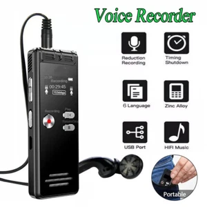 Mini Rechargeable LCD Digital Audio Sound Voice Recorder Dictaphone MP3 Player - Imagen 1 de 23