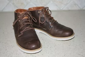 Teva Burban Bison EXC Brown Leather Lace Up Men's Ankle Boots 7 - Picture 1 of 10