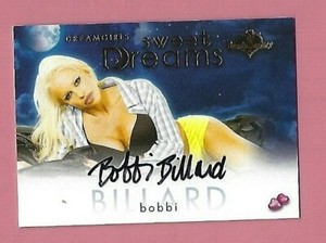           2016 BENCHWARMER BOBBI BILLARD AUTO CARD  SHIPPING FREE