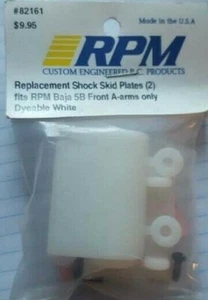 82161 RPM Dyeable White Replacement shock Shock Skid Plates BAJA 5B - Picture 1 of 4