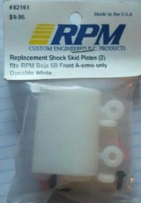 82161 RPM Dyeable White Replacement shock Shock Skid Plates BAJA 5B - Image 1 of 4