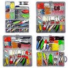 Fishing Lures Tackle Spinners Plugs Soft Bait Pike Trout Salmon Box 164pcs Set