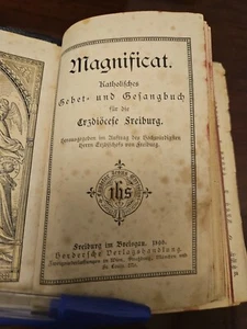1896 Antique Magnificat Catholic And Hymn Book Prayers & Prison German - Picture 1 of 9