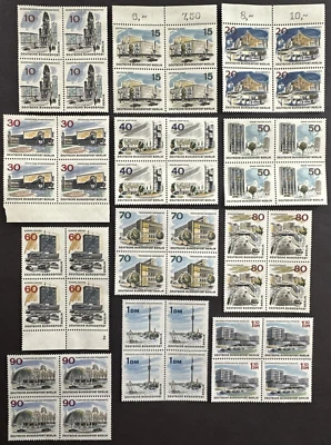 Germany Berlin Sc# 9N223-9N234 Set of 12 MNH Blocks of 4 The New Berlin - Image 1 of 4