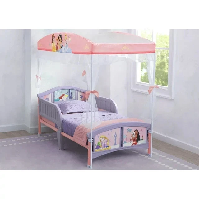 Princess Toddler Canopy Bed Ariel Moana Belle Pink Girls Cute Bedroom Furniture - Image 1 of 4
