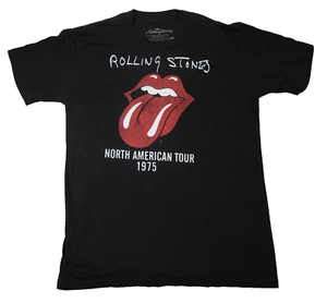 Rolling Stones T Shirt North American Tour 1975 Classic Logo Sz Medium Rock Band - Picture 1 of 5