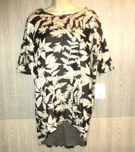 NEW LuLaRoe Tunic Top Size S Oversized Irma Frogs, Toads, Leaves Gray S. Sleeves - Picture 1 of 7