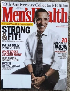 MEN'S HEALTH MAG: BARACK OBAMA COVER, NOV 2008 - 20th ANNIVERSARY COLLECTOR'S ED - Picture 1 of 2