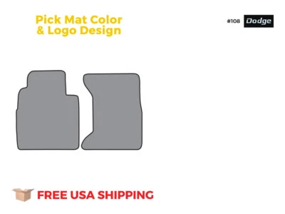 FITS 1989-1993 Dodge D250 Floor Mat 2pc Cutpile - Image 1 of 4