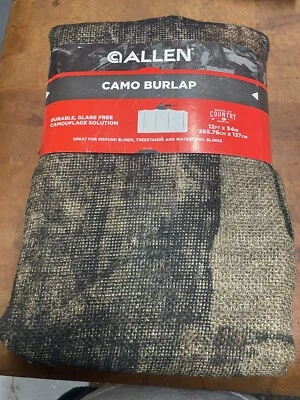 Allen Camo Burlap 12Ft x 54In for Ground Blinds, Treestands, & Waterfowl NEW - Image 1 of 4