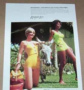 1971 Anzeigenseite - Robby Len Badeanzüge hübsche Mädchen Bademode Vintage Genesco PRINT AD - Bild 1 von 1
