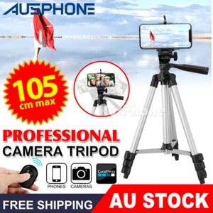 Professional Camera Tripod Stand Mount Phone Holder For iPhone DSLR Travel AU - Picture 1 of 10