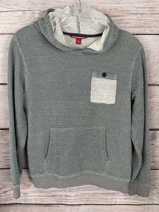 Union Bay Knit Hoodie Gray/White Pockets Cotton/Poly Girl's Size Large (12-14) - Picture 1 of 10