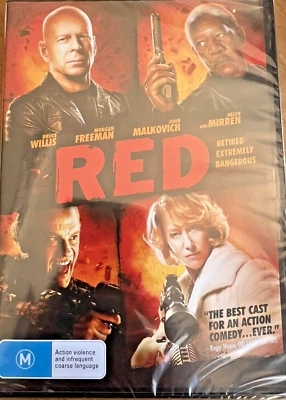RED DVD 2010 SEALED BRAND NEW BRUCE WILLIS MORGAN FREEMAN REGION 4 - image 1 of 3