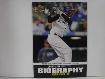 2010 Upper Deck Season Biography Dexter Fowler #SB-25 - Image 1 of 2