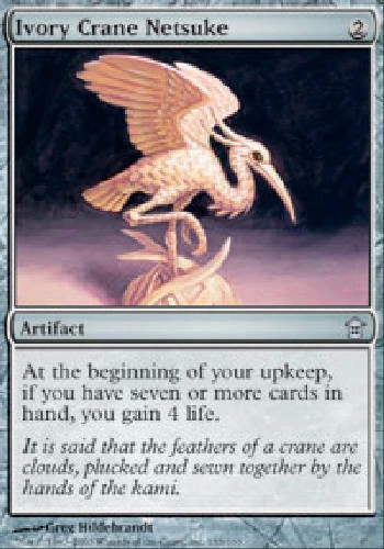 IVORY CRANE NETSUKE X4 4 4X Saviors of Kamigawa MTG Magic Cards DJMagic - Image 1 of 1