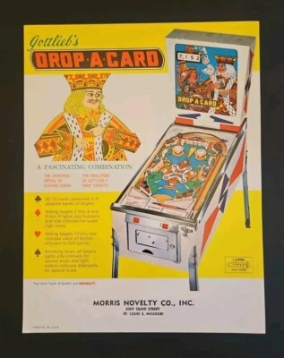 Gottlieb JACK IN THE BOX Pinball Machine Promotional Flyer Brochure Original 70s - Image 1 of 4