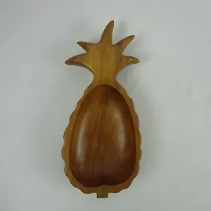 Vintage Hand Made Wooden Tiki Pineapple Monkeypod Dish Made in Philippines - Picture 1 of 5