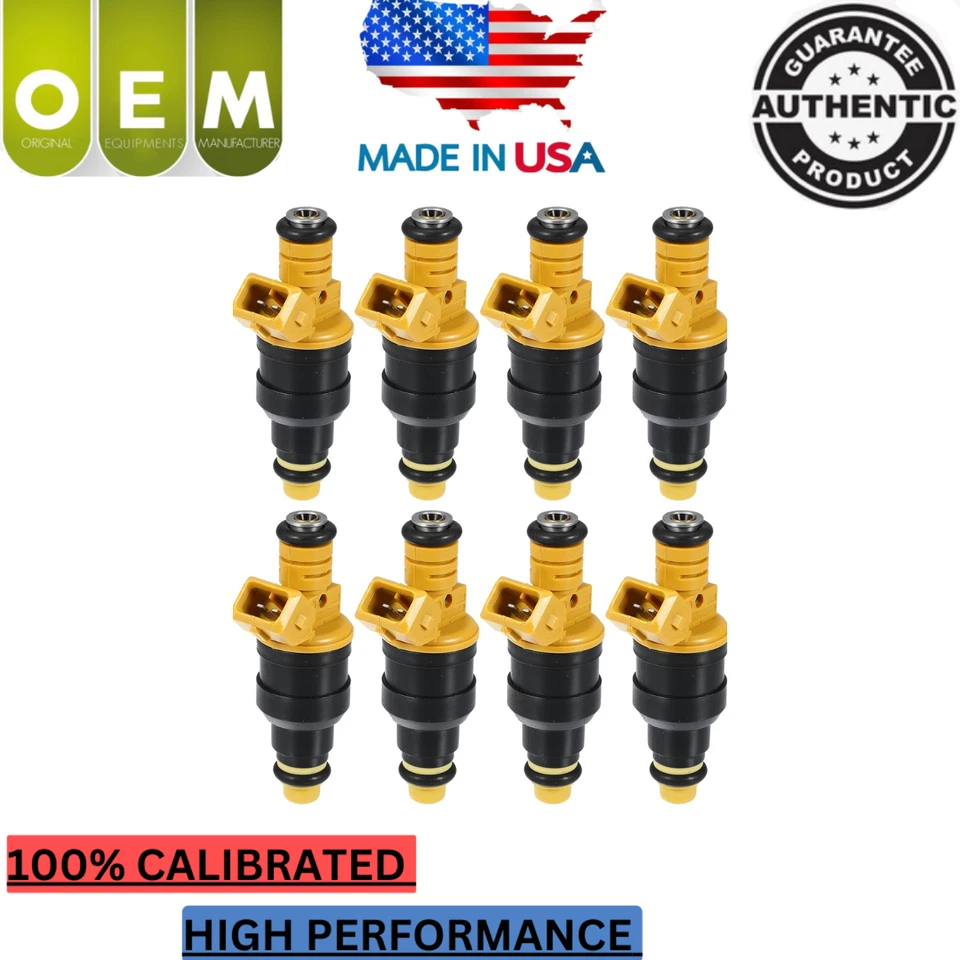 NEW x8 GENUINE BOSCH Fuel Injectors for 1988-1992 Ford F-350 5.8L V8 #0280150718 - Image 1 of 4