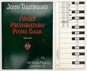 1962 John Thompson's ADULT PREPATORY PIANO Book One + 1945 4ft Keyboard Chart - Bild 1 von 16