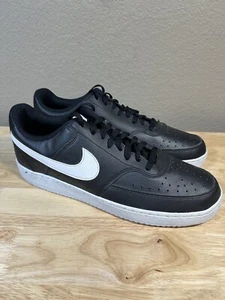 Nike Men Court Vision Lo NN Black/White Sneaker Shoe Size US 13 DH2987-001 - Picture 1 of 7