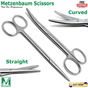 Forbici veterinarie chirurgiche Metzenbaum curve dritte 6" strumenti dentali - Foto 1 di 4