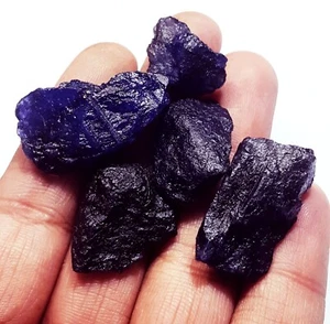 Natural Blue Beryl 122.95 Ct Lot 5 Pieces Madagascar Rough Loose Gemstone - Picture 1 of 6