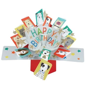 3d Pop Up Birthday Card Dogs - Picture 1 of 2