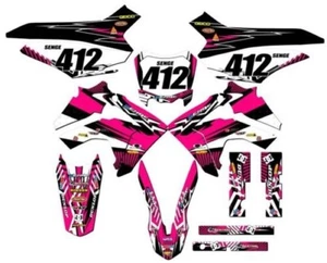2013-2018 CRF 125 MAYHEM Pink Senge Graphics Kit Compatible with Honda - Picture 1 of 10