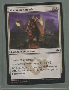 FOIL ABZAN RUNEMARK Fate Reforged Magic the Gathering Aura Enchantment MTG white - Picture 1 of 1