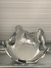 Unusual silver metal bowl artisan friendship circle y2k