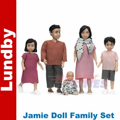 Lundby  JAMIE DOLL FAMILY SET Doll's House 1:18th jointed Sweden - Image 1 of 4