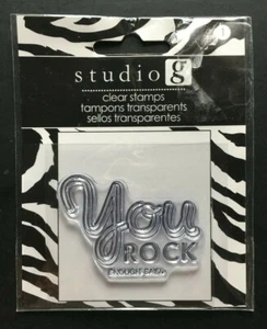 You Rock Enough Said Cool Compliment Word Phrase Card Making Clear Stamp - Picture 1 of 2