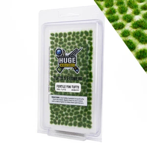 Huge Miniatures Mini Grass Tufts, Fertile Huge Minis – 200+ Self-Adhesive Tufts - Picture 1 of 4