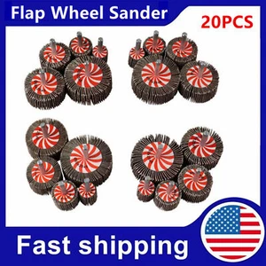 20PCS Flap Wheel Sander for Drill Mounted Sanding Grinding 60 80 120 240 Grit - Picture 1 of 9