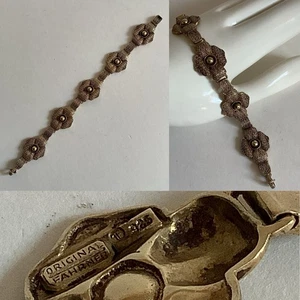 1930’s Theodor Fahrner Original Art Deco Sterling Silver Vermeil 925 Bracelet - Picture 1 of 11