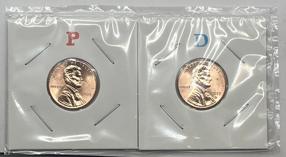 2025 PD P D ABRAHAM LINCOLN SHIELD CENT BRILLIANT UNCIRCULATED ⭐ READY 2 SHIP - Image 1 of 1