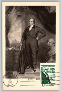 #1380 Daniel Webster FDC Maxi Card - Picture 1 of 2