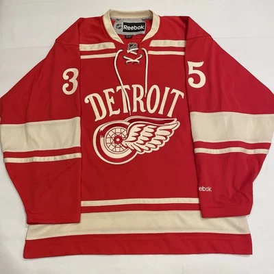 (READ) Reebok Jimmy Howard Detroit Red Wings 2014 Winter Classic Hockey Jersey M - Image 1 of 4