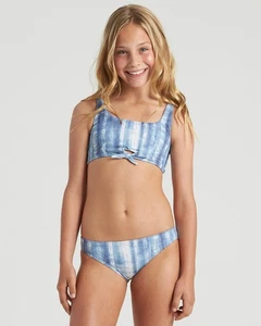 Billabong Girls' in a Wave Tie Tank Two Piece Swim Set L109932 Size 8 - Picture 1 of 2