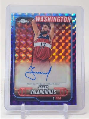 JONAS VALANCIUNAS 2024-25 TOPPS CHROME PURPLE GEOMETRIC AUTO Q5329 - Image 1 of 2