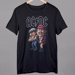 ACDC caricature Black T Shirt highway to hell small to 4xl fast dispatch - Picture 1 of 1