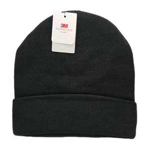 Neu mit Etikett West Loop schwarze doppellagige Mütze 3M Thinsulate Isolierung Strickmütze - Bild 1 von 3