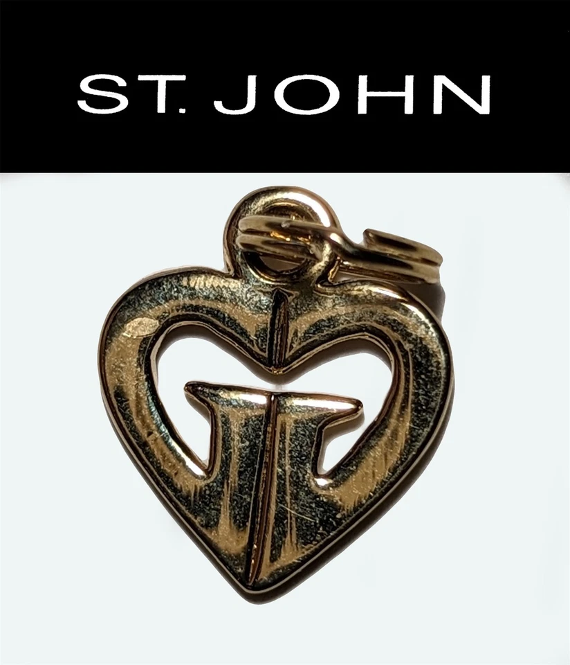 Маленький золотистый кулон на молнии в форме сердца St John Knits - Изображение 1 из 1