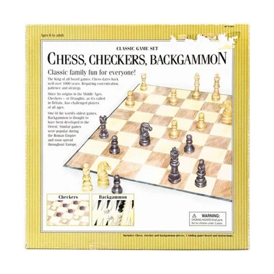 Target Classic Game Set - Chess, Checkers, Backgammon Box VG+/NM - Image 1 of 2